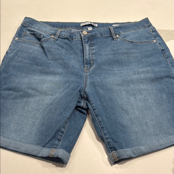 Code Bleu Women's Blue Denim Shorts - Picture 5 of 5